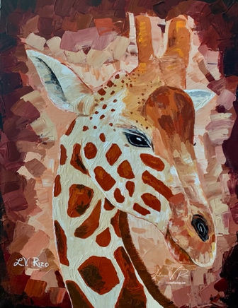 wildlife, giraffes, pallette life, kenya, africa, save our planet, monochromatic, earth tones, Leticia V. Rizo artist
