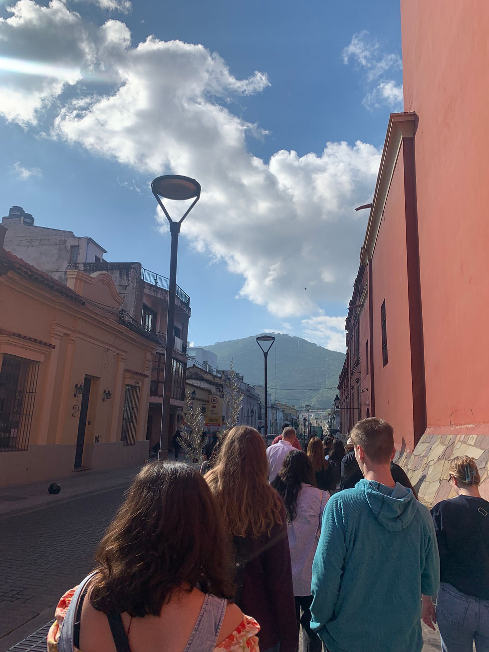 A picture of the city with the mountains in the background