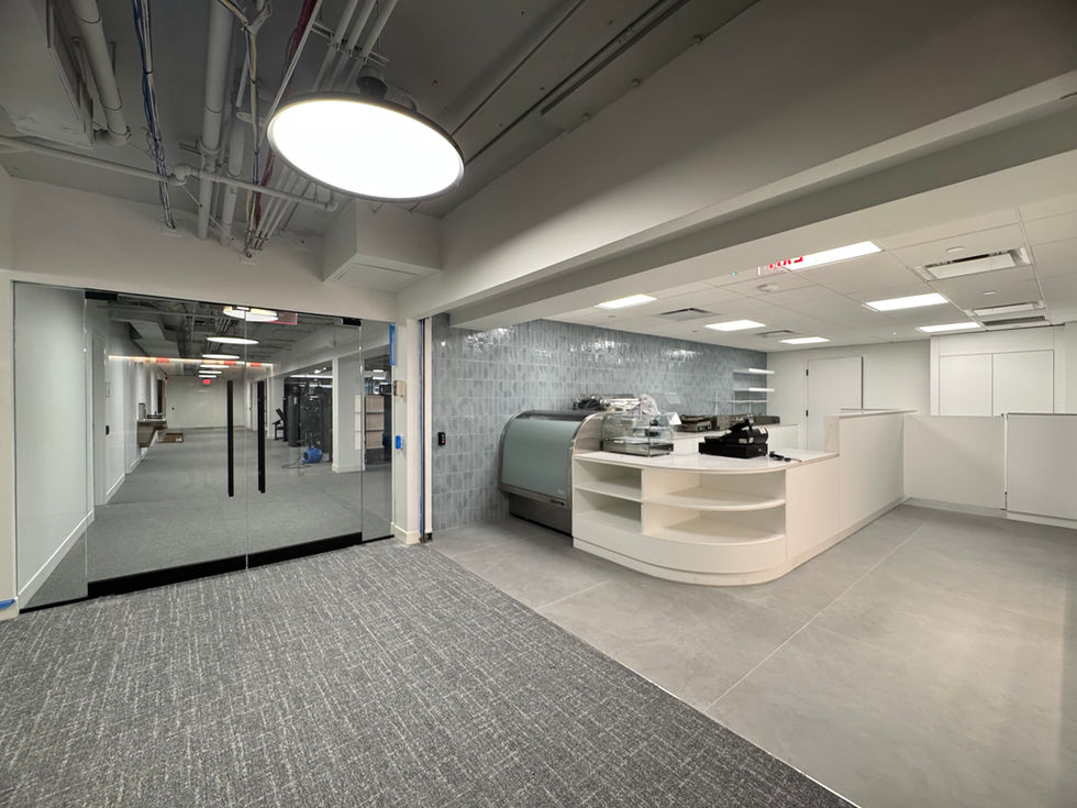 Gym entrance in office building