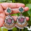Thumbnail: Lugaai Dual Tone Round Oxidised Earrings with Monalisa Stone & Pearl Detailing
