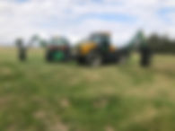 SGF Contracting Ltd - two tractors with hedge trimmers attached