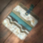 Navy Blue Leather Clutch Wallet inside view