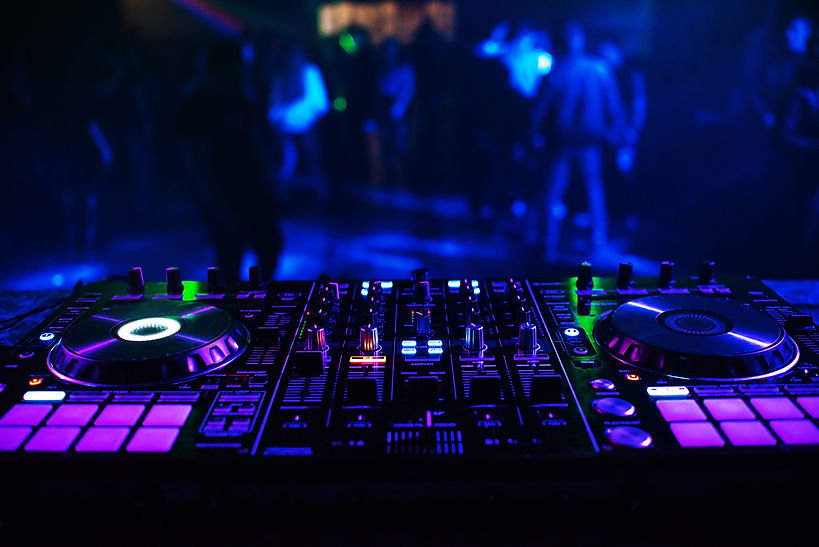 Professional wedding DJ and event production setup in Orlando featuring premium sound, lighting and DJ performance