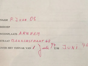 Handgeschreven boekhouding van mijn vader