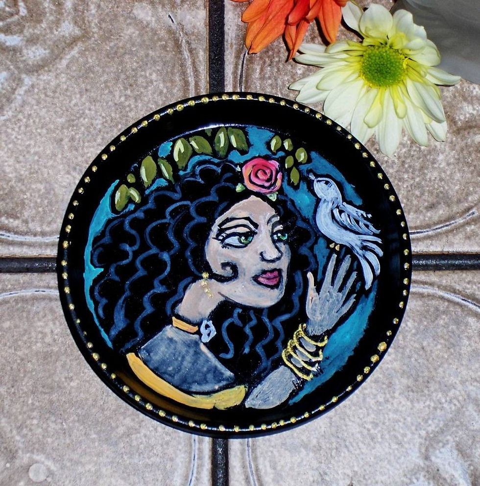 Thumbnail: CARMEN ROSE AND DOVE * Trinket Dish