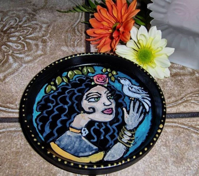 Thumbnail: CARMEN ROSE AND DOVE * Trinket Dish