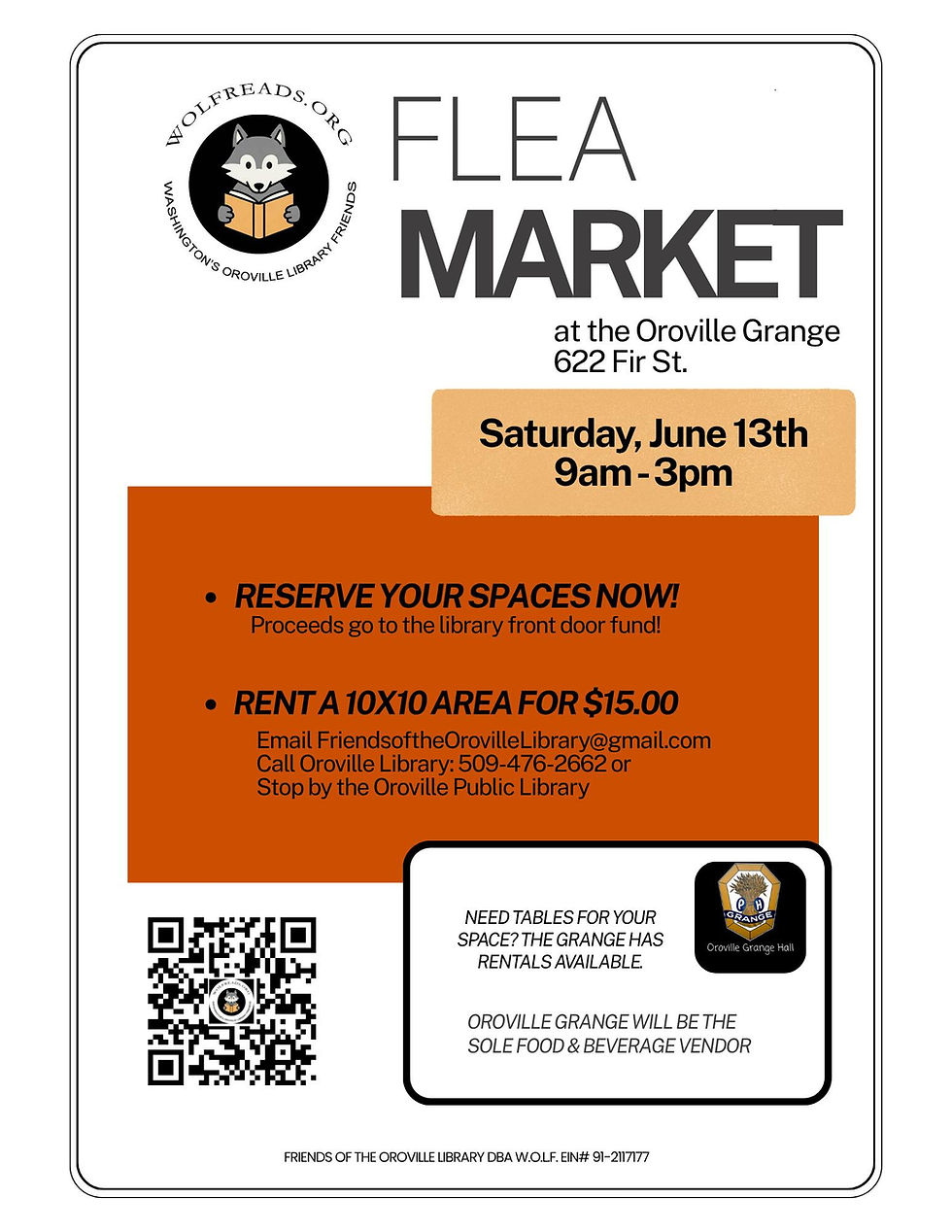 Flea Market at the Oroville Grange