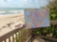 Map on the beach