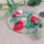 Poppies Gin Glass Hand Painted