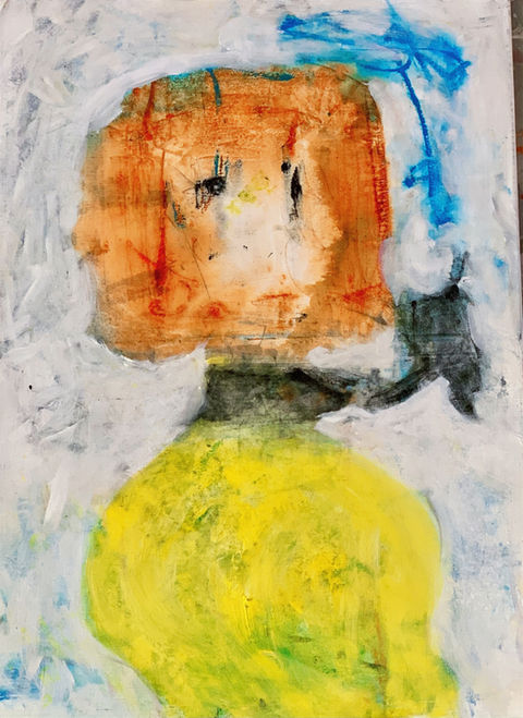 Lady and a scarf -SOLD