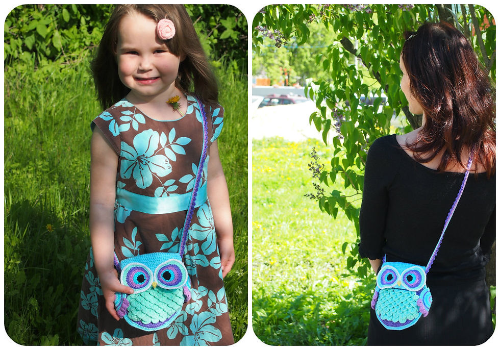 Thumbnail: Owl bag "Blue Dreams"