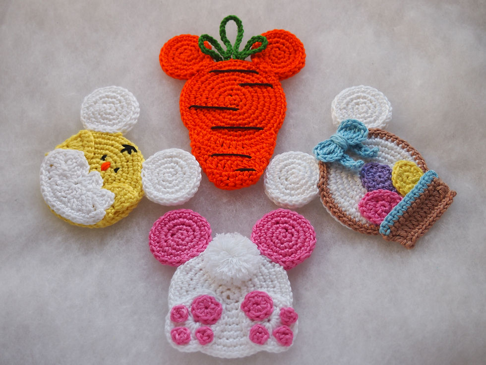 Thumbnail: Easter Chick, Basket, Bunny and Carrot Mouse crochet pattern
