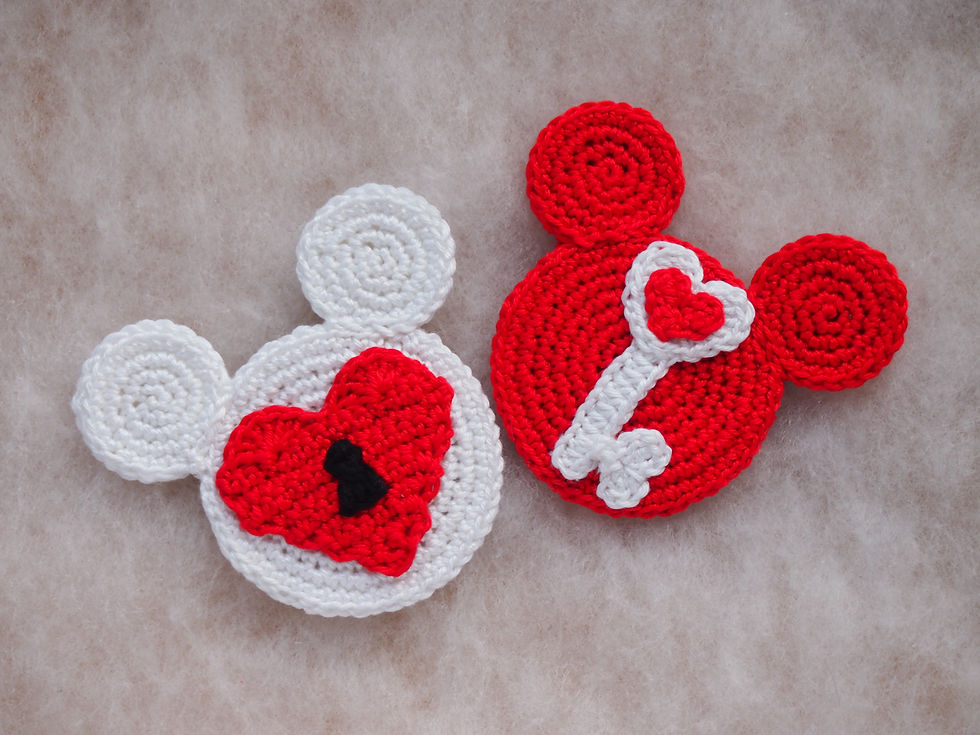 Thumbnail: You are the Key to my Heart Mickey&Minnie crochet pattern