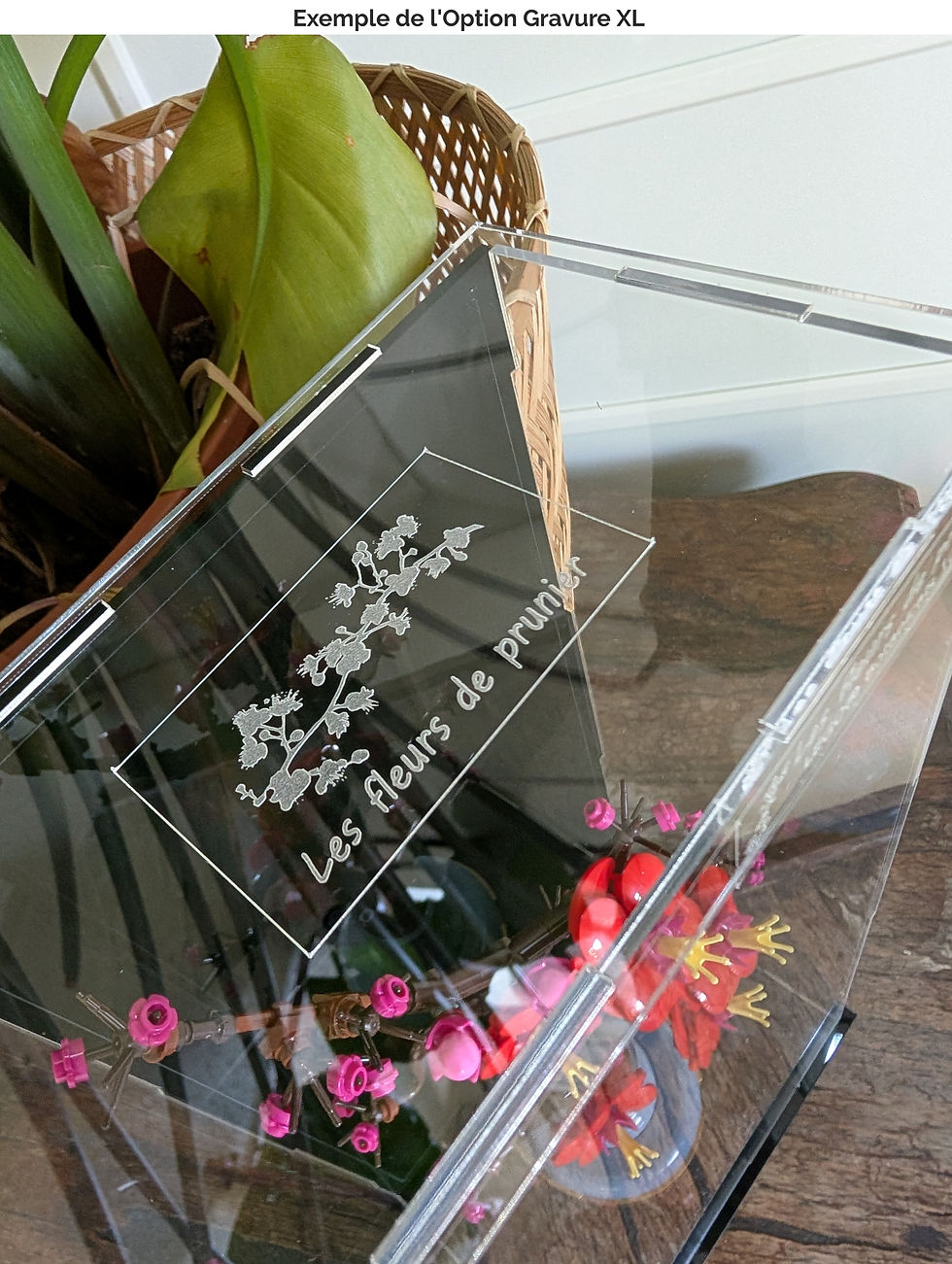 Miniature : Vitrine Plexiglas pour LEGO® Botanicals 10369 Les fleurs de prunier (non inclus)