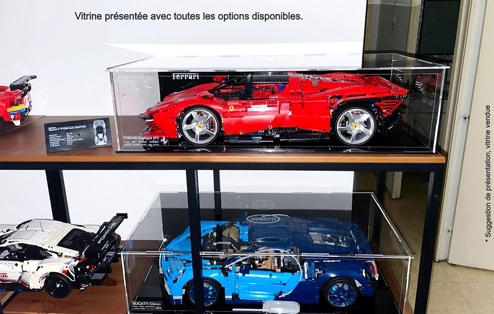 Miniature : Vitrine Plexiglas pour LEGO® TECHNIC 42143 Ferrari Daytona SP3 (non inclus)