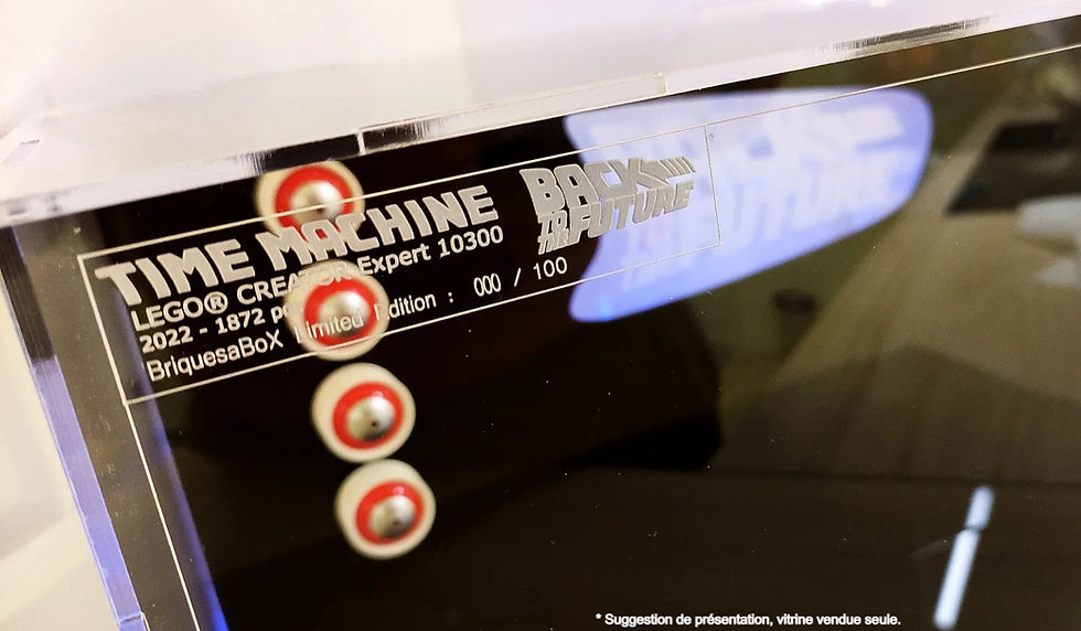 Thumbnail: EXCLUSIVE 100ex | Vitrine Plexiglas pour LEGO® 10300 Time Machine (non inclus)