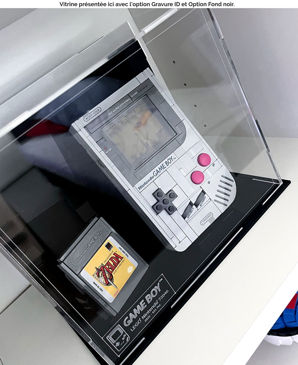 Miniature : Vitrine Plexiglas Standard pour LEGO® Nintendo 72046 Game Boy (non inclus)
