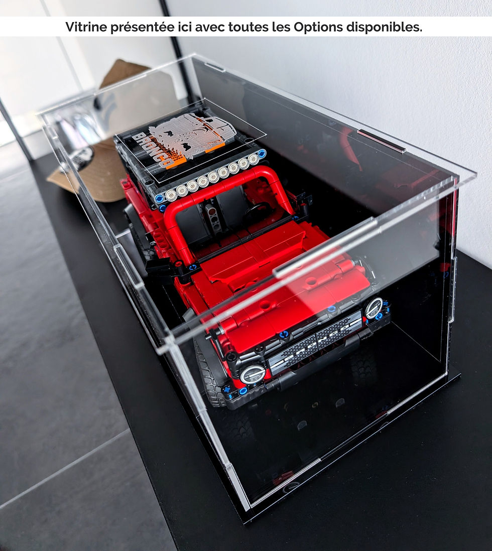 Miniature : Vitrine Plexiglas pour LEGO® Technic 42213 SUV Ford Bronco® (non inclus)