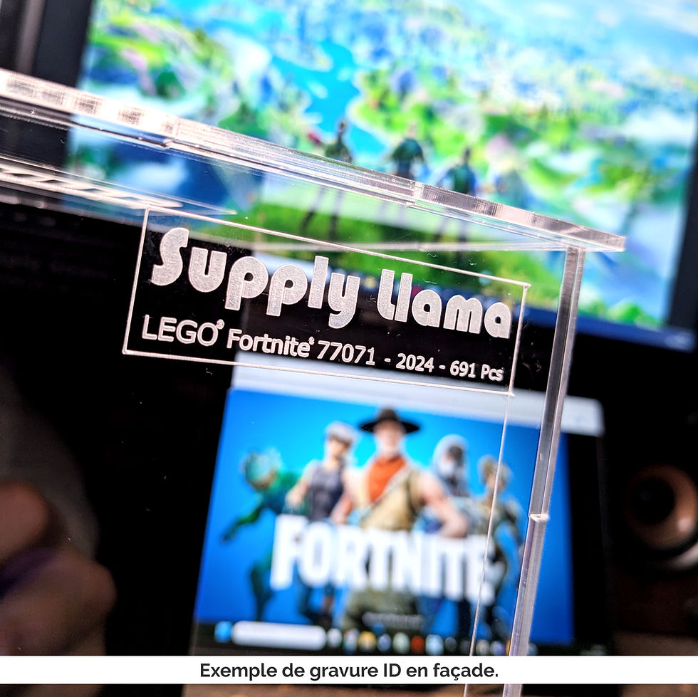 Miniature : Vitrine Plexiglas pour LEGO® FORTNITE 77071 Supply Llama (non inclus)