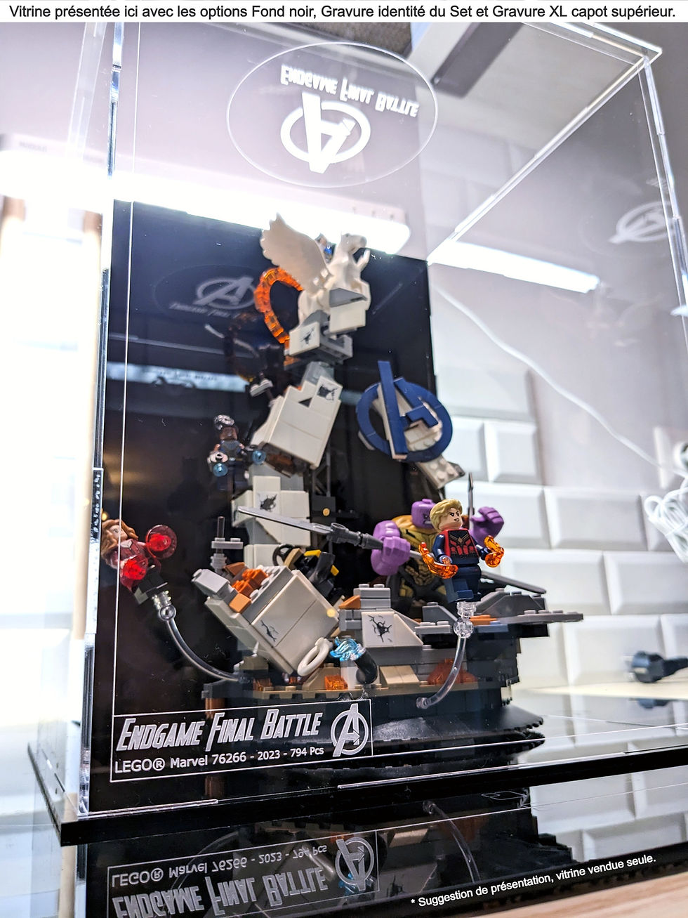 Miniature : Vitrine Plexiglas pour LEGO® MARVEL 76323 Avengers Endgame Final Battle (no incl
