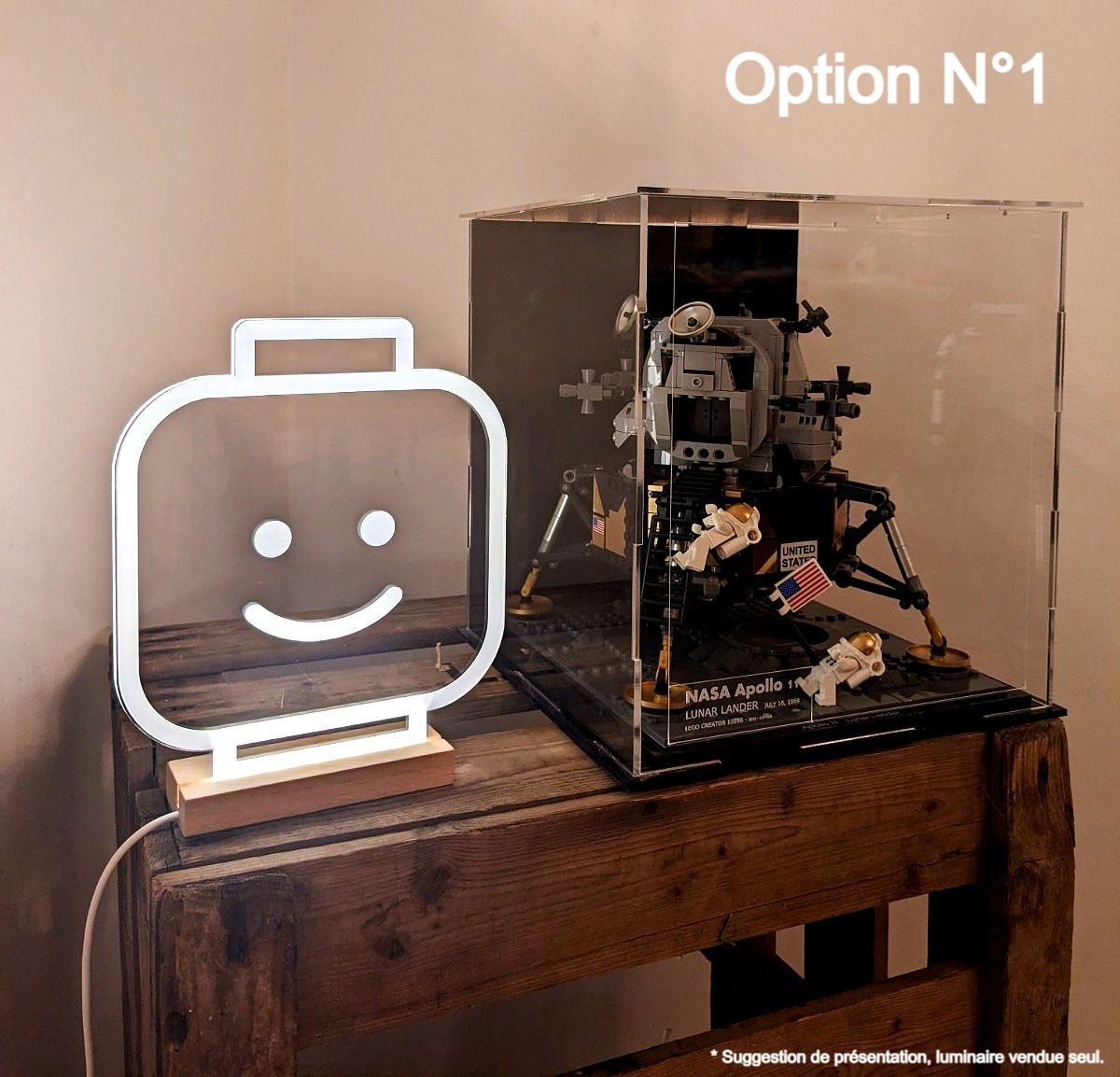 Lampe LED USB Tête Type "Minifigurine LEGO®" personnalisable