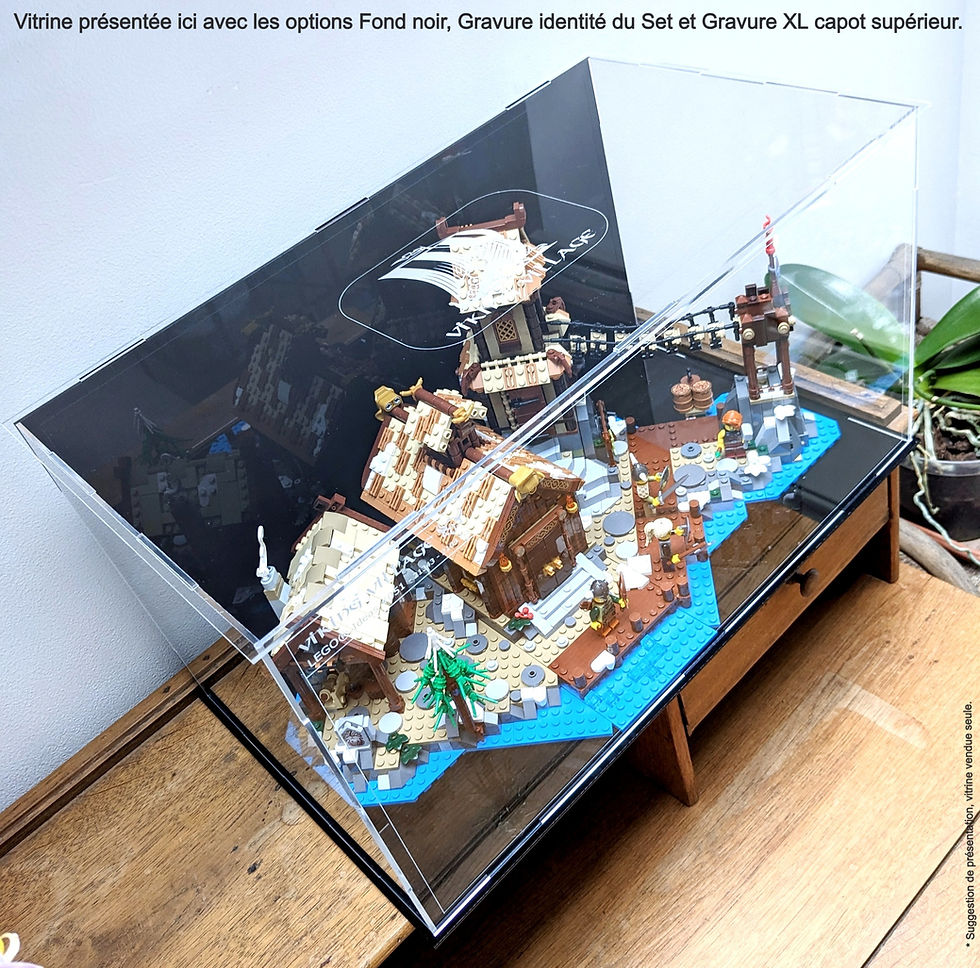 Miniature : Vitrine Plexiglas pour LEGO® IDEAS 21343 Viking Village (non inclus)