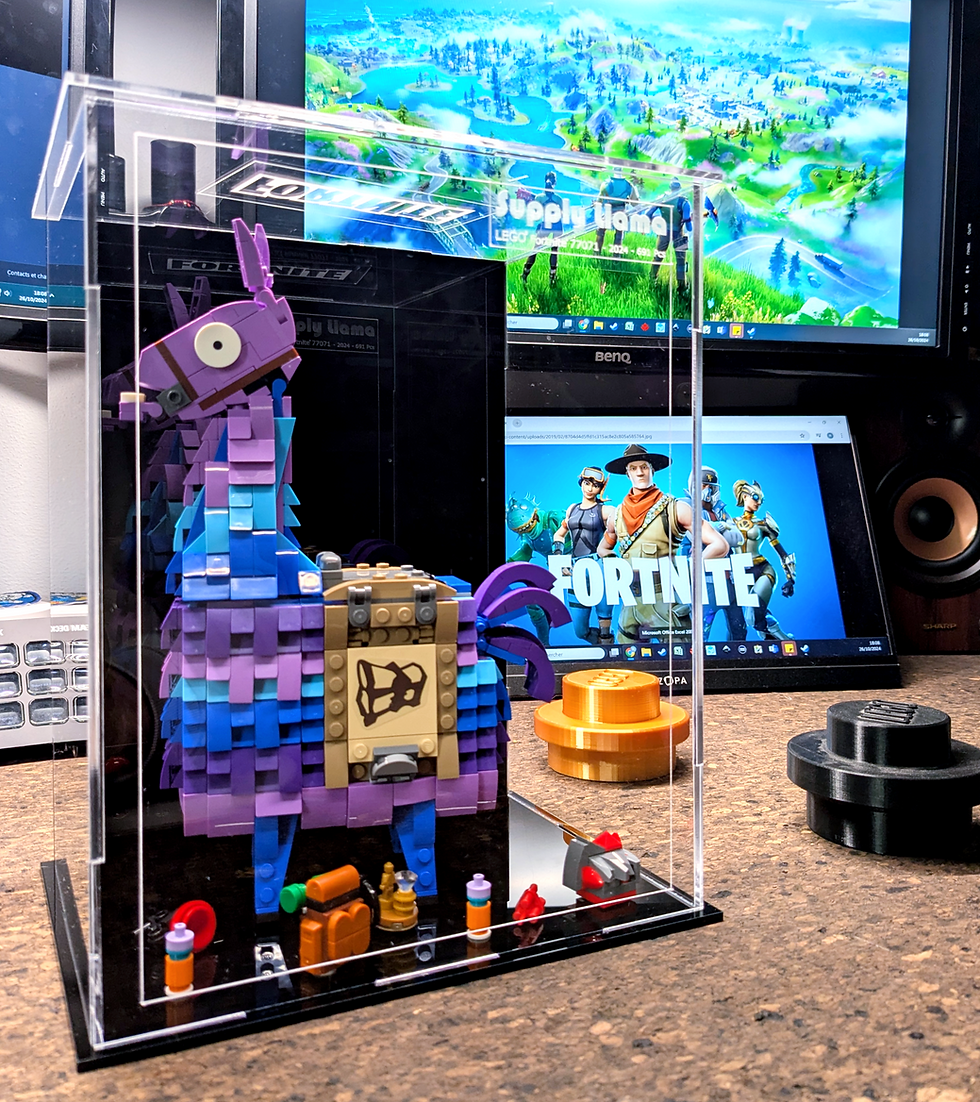 Miniature : Vitrine Plexiglas pour LEGO® FORTNITE 77071 Supply Llama (non inclus)