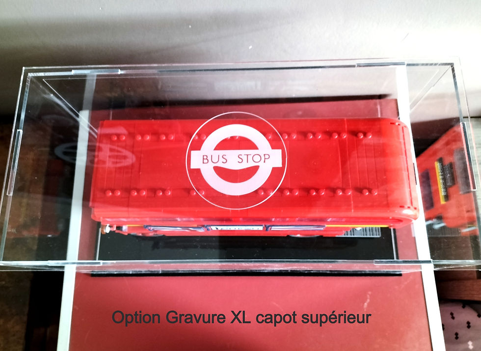 Miniature : Vitrine Plexiglas pour LEGO® 10258 Le Bus Londonien (non inclus).