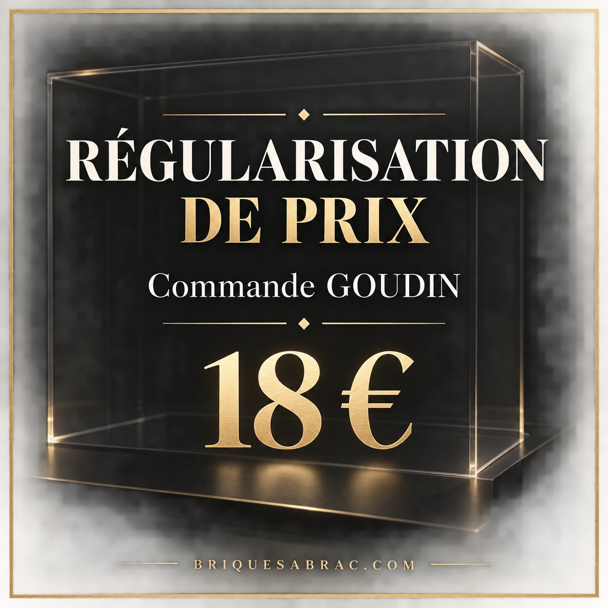 Forfait Régularistaion de prix commande GOUDIN