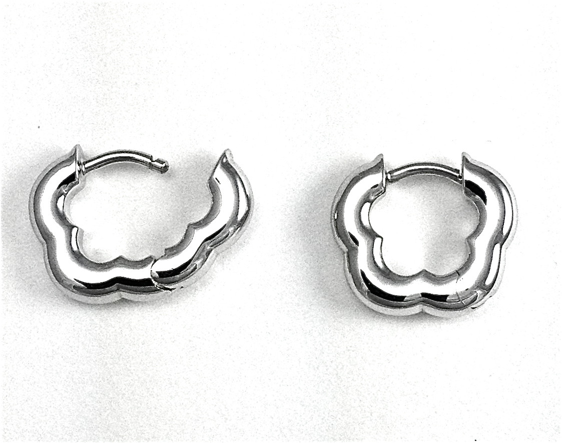 Sterling Silver 925 Single Collagare Link Earring