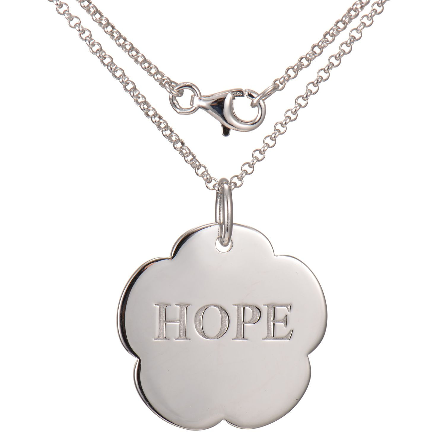 Sterling Silver 925 Faith 18" Message Necklace