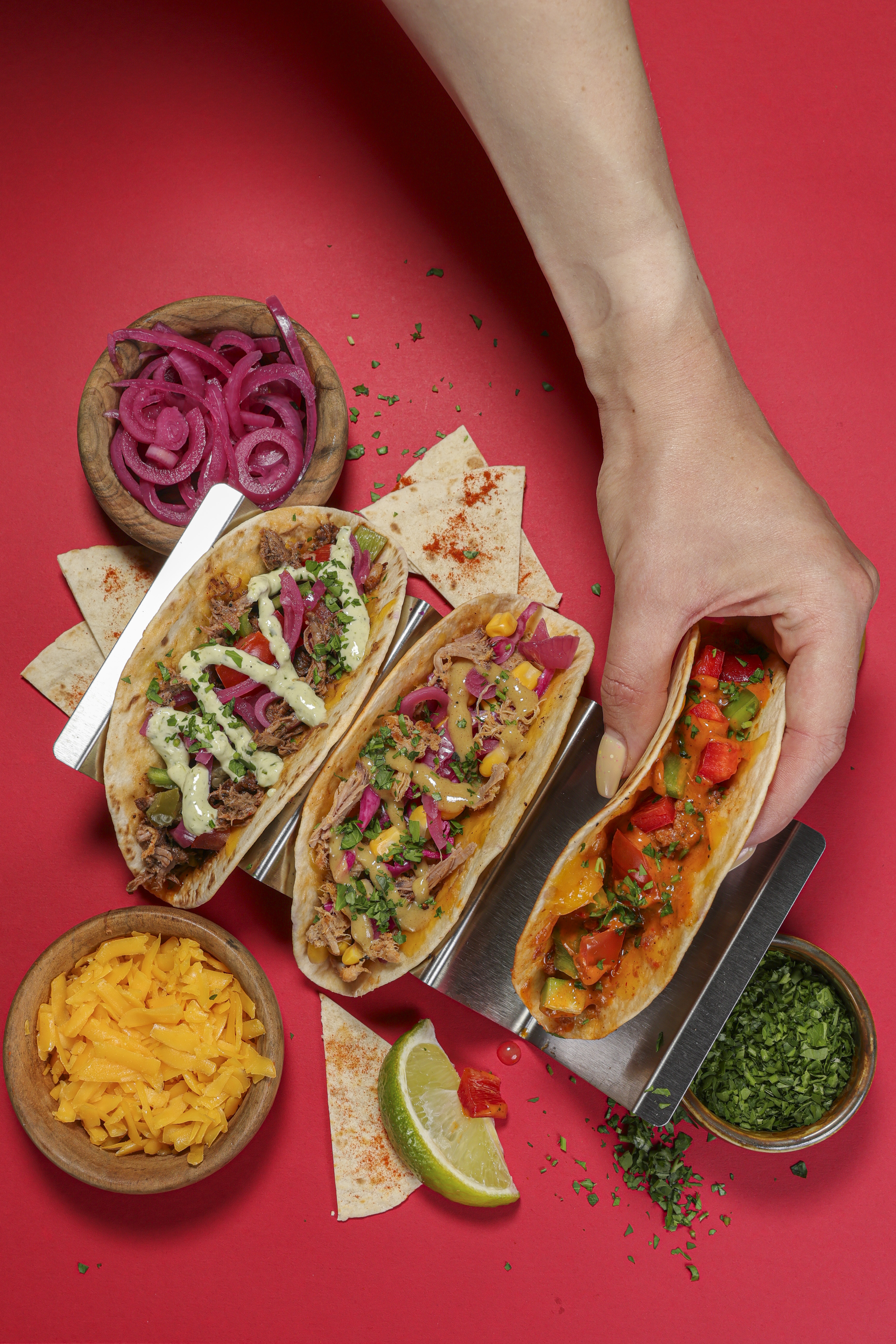 Arranged Food and Objects