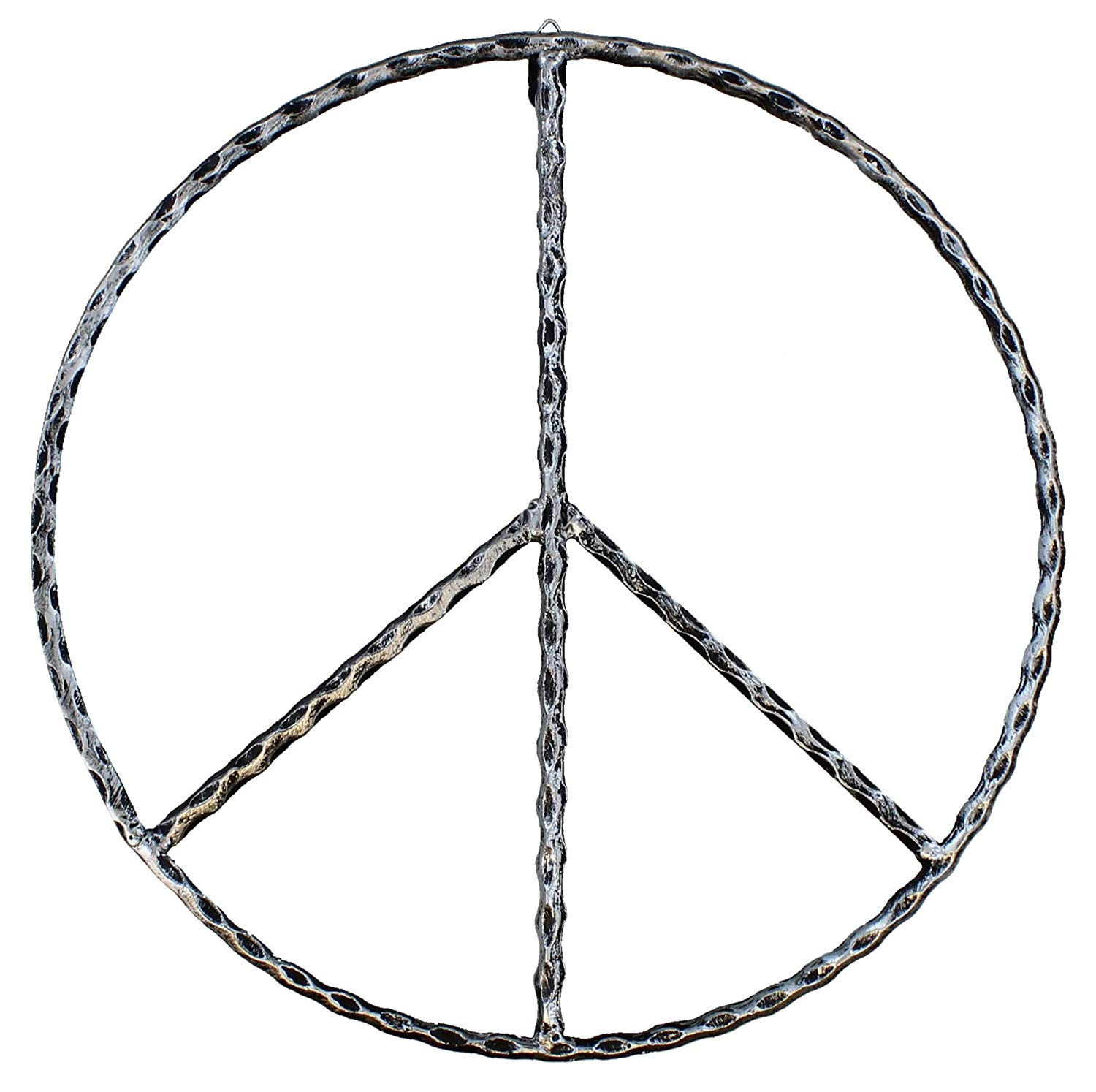 Old River Outdoors Large Metal Peace Sign Wall Decor Art - 16"