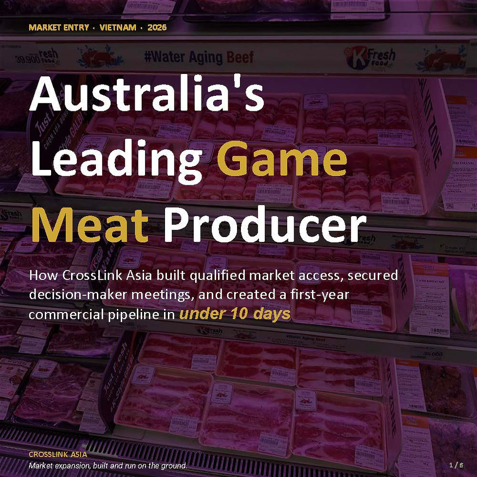 How CrossLink Asia Built Market Traction in Vietnam for Australia's Leading Game Meat Producer in 10 Days