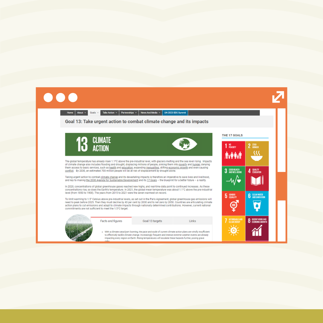 Sustainable Development Goal 13 Climate Action Sustainable Development Goal 13 Climate Action