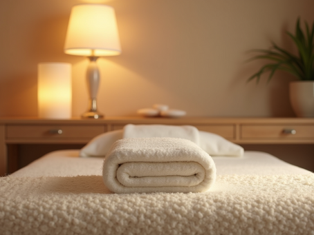 Wellness massage in Edinburgh, showing a calming spa setting where a therapist provides a relaxing massage to enhance wellbeing.