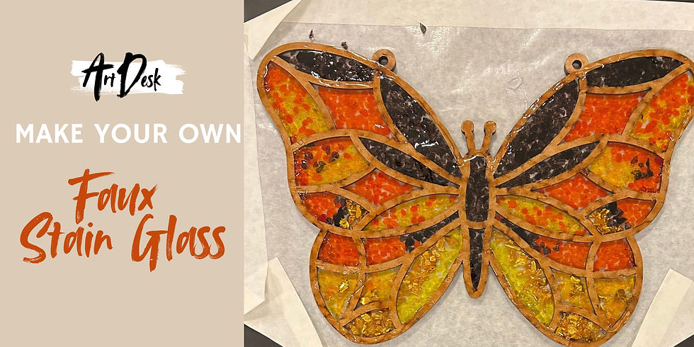 Faux Stained Glass Butterfly