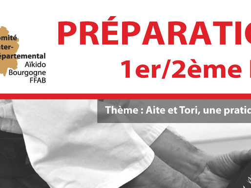 Stage Prépa 1er/2ème Dan le 11 janvier à Dijon