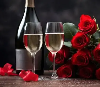 Celebrate love in Goa with a bottle of sparkling wine and roses at your beach cottage at Dwarka - South Goa