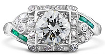 Platinum & Emerald Ring