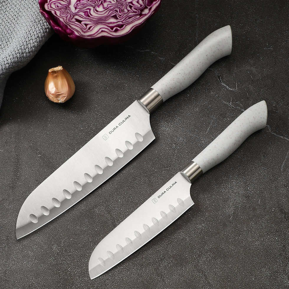 Thumbnail: EcoCut 10 Piece Kitchen Knife Set With Blade Guards, Grey
