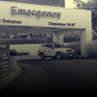 Driveway to an emergency room.