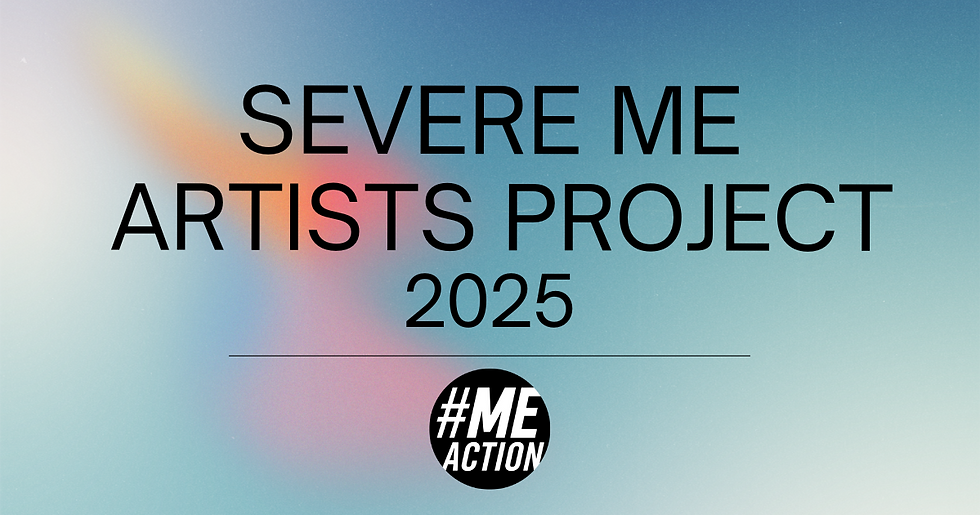 Text "SEVERE ME ARTIST PROJECT 2025" on a gradient background. A logo reads "#ME ACTION" at the bottom.