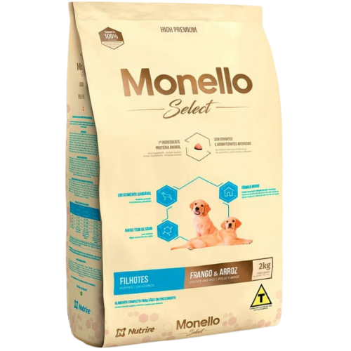 MONELLO SELECT CACHORRO POLLO Y ARROZ x2k