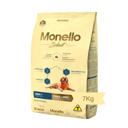 MONELLO SELECT ADULTO SENIOR 7+ POLLO Y ARROZ x 7kg