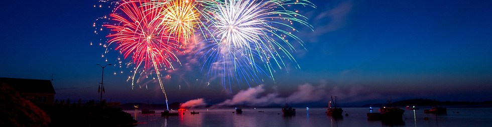 Fireworks Over Water