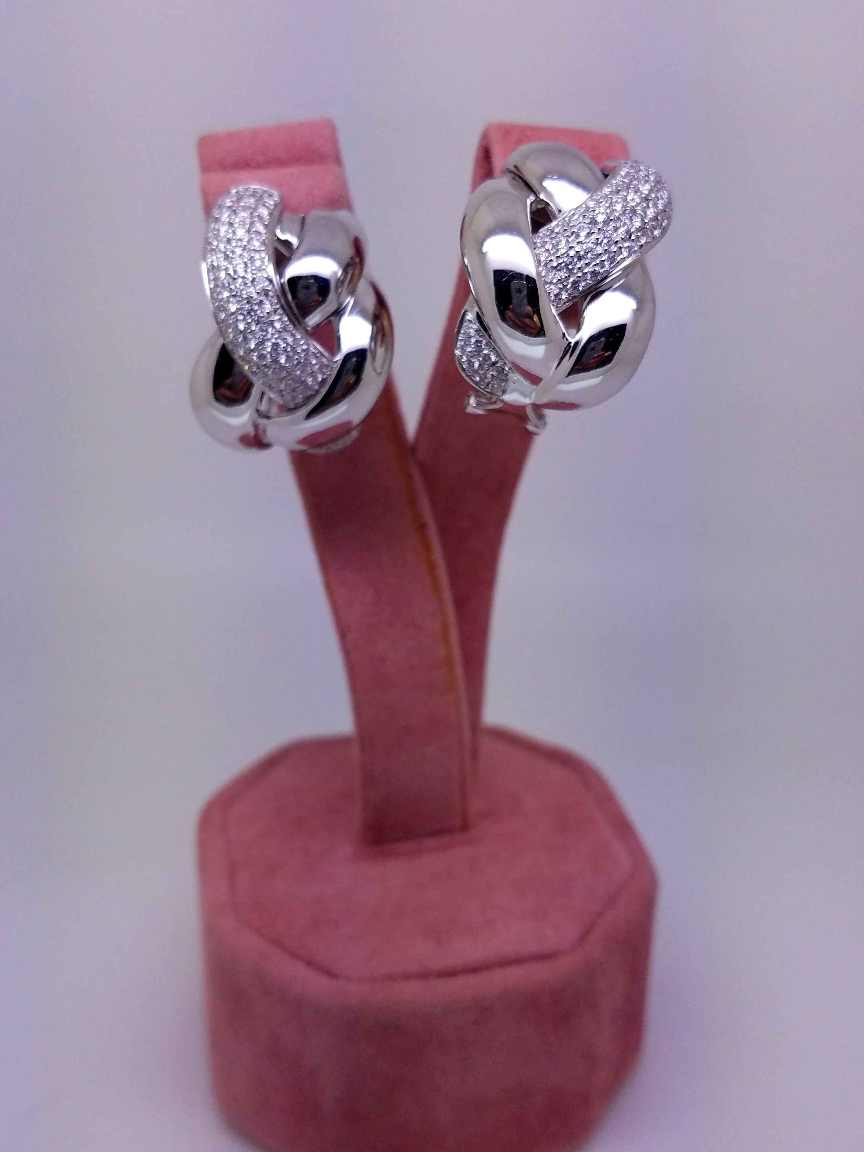 Italian design diamond earrings
