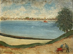 Arnold Friedman, "Untitled (Red Wheelbarrow)"