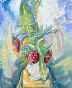 Alfred Maurer, "Still Life with Peonies"