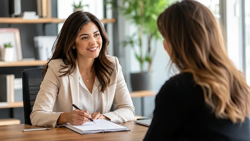 Financial empowerment coach helping a woman build financial confidence